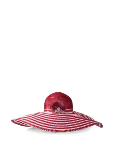 Maison Michel Blanche floral-detail sun hat Red 1046007001