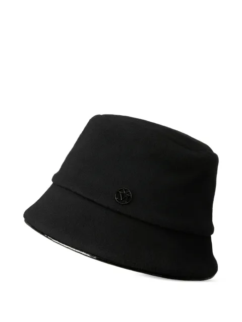 Maison Michel Souna logo-plaque bucket hat Black 2339036001