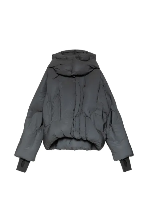 DINGYUN ZHANG padded hooded down jacket Grey DZ23111001DG