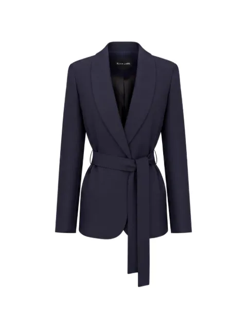 Black Label belted long-sleeve blazer Blue 45314331