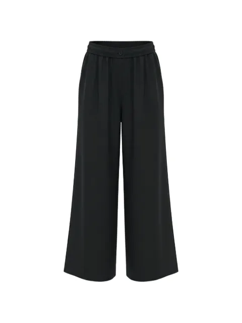 Black Label pleated palazzo pants Black 40734415