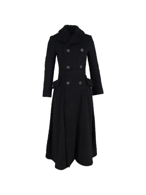 Comme Des Garçons Pre-Owned double-breasted bouclé coat Black HNPUGBCL728232W