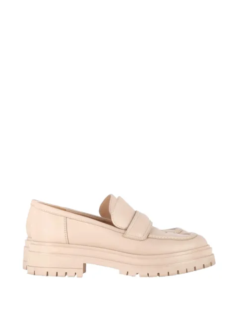 Gianvito Rossi platform leather loafers Neutrals NAPPUGBSH727762W