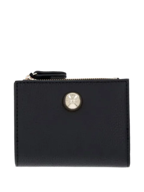 TWINSET logo-plaque pebbled wallet Black 261TD8124