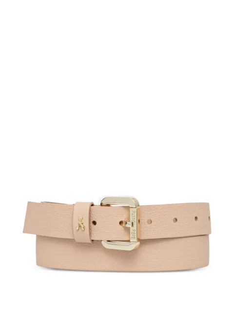 Patrizia Pepe Fly-plaque pebbled calf leather belt Neutrals CW8684L001