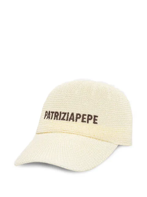 Patrizia Pepe logo-embroidered woven baseball cap Neutrals 2F0142V014
