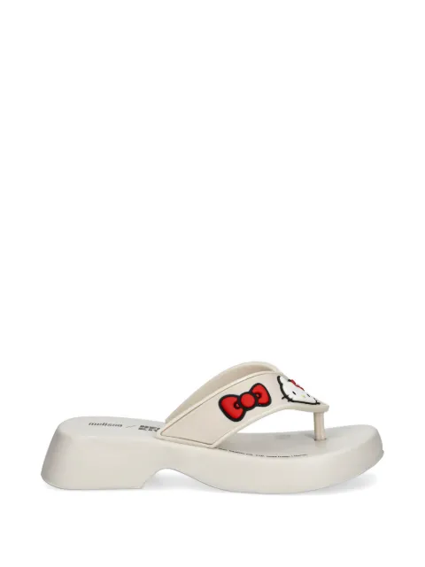 Melissa Hello Kitty platform flip-flops Neutrals 37992
