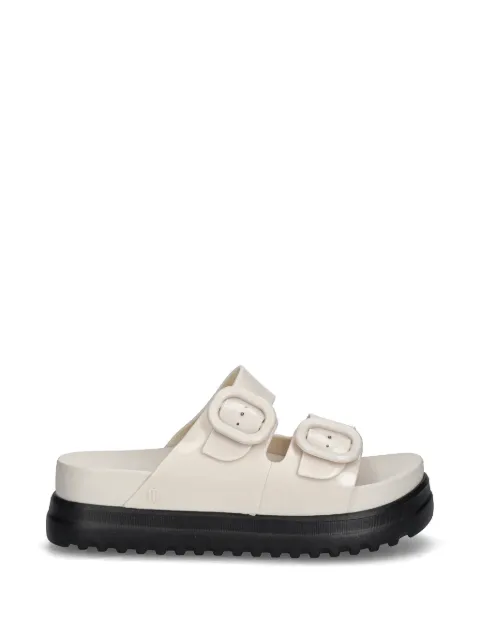 Melissa buckle-fastening platform slides Neutrals 36158