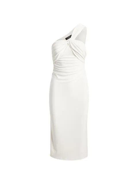 Lauren Ralph Lauren twist-front one-shoulder midi dress Neutrals 253P08934001