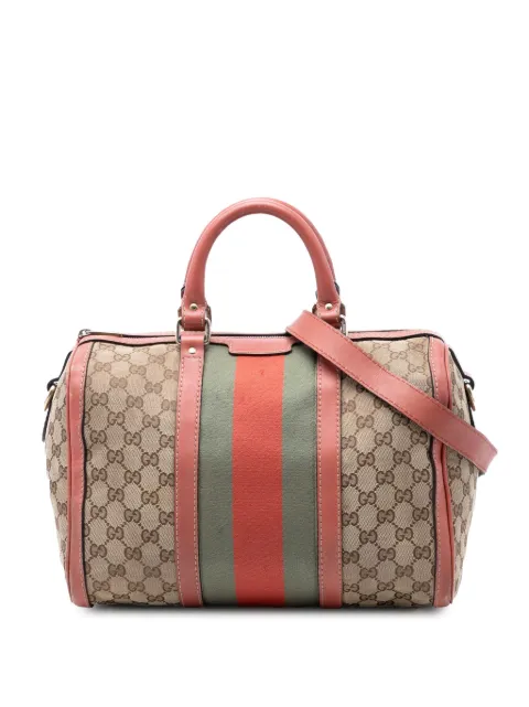 Gucci Pre-Owned 2016-2026 Medium GG Canvas Web Joy Boston Bag satchel Neutrals 9L58K1YRYEO0F84P