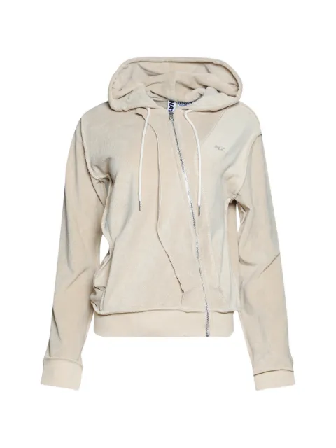 Natasha Zinko asymmetric-zip hoodie Neutrals RS26NZ50415