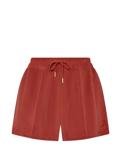 AMAN terry-cloth drawstring shorts Red CWAMTC23124