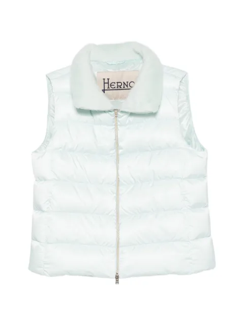 Herno quilted faux-fur-trim gilet Blue PI002271D12170Z