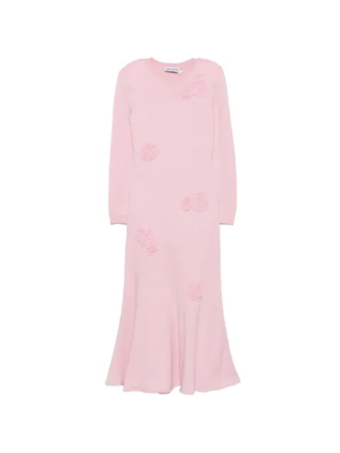 Self-Portrait floral-appliqué maxi dress Pink PF26068MP