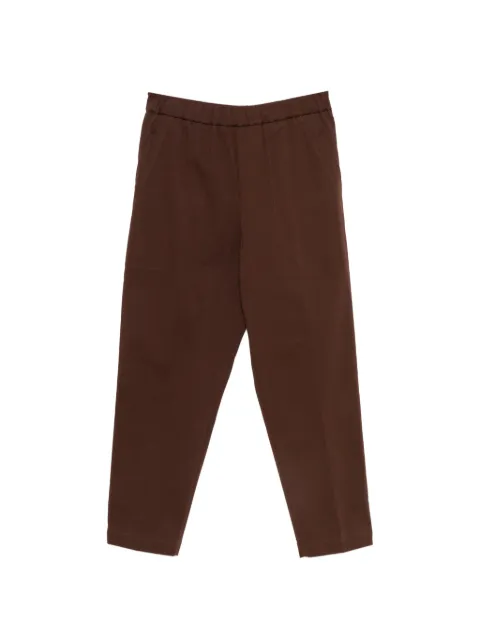 Fabiana Filippi elasticated-waistband tapered trousers Brown PAD216F304M297