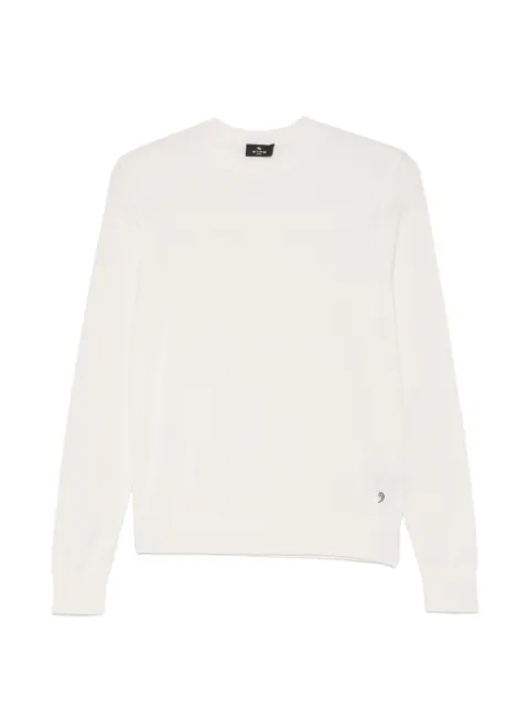 ETRO logo-plaque crew-neck sweater White WRKE0177AU12Y