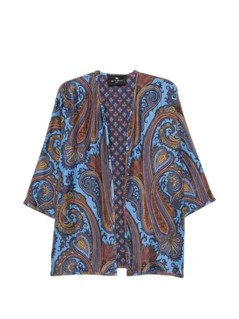 ETRO paisley-print kimono Blue WRCA0024AK14M