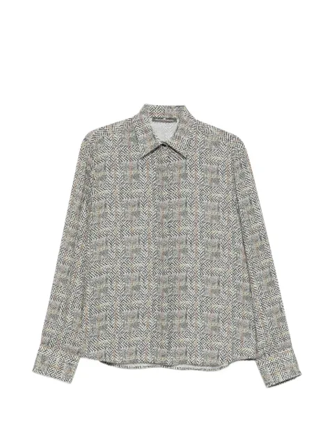 Ermanno Scervino geometric-print button-down shirt White D492K361WEK