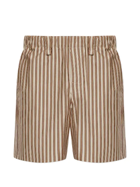 Homme Plissé Issey Miyake striped shorts Brown HP66JF317