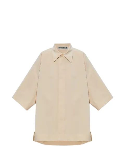 Issey Miyake concealed-button shirt Neutrals IM66FJ521
