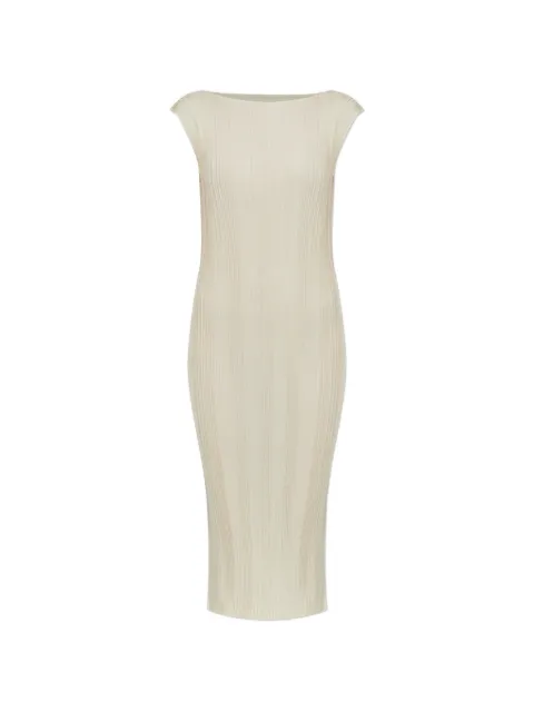 Issey Miyake pleated sleeveless dress Neutrals IM66FH689
