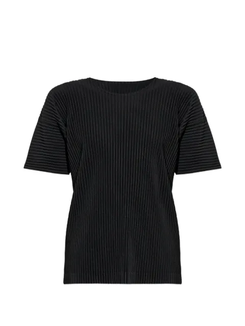 Homme Plissé Issey Miyake pleated T-shirt Black HP67JK520