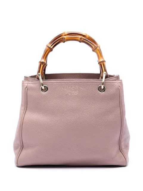 Gucci Pre-Owned 2016-2026 Small Calfskin Bamboo Shopper satchel Pink CZPCN8SR8MO6Z8ZT