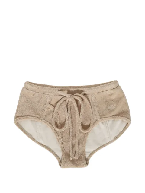 Natasha Zinko terry-cloth drawstring briefs Neutrals RS26NZ533