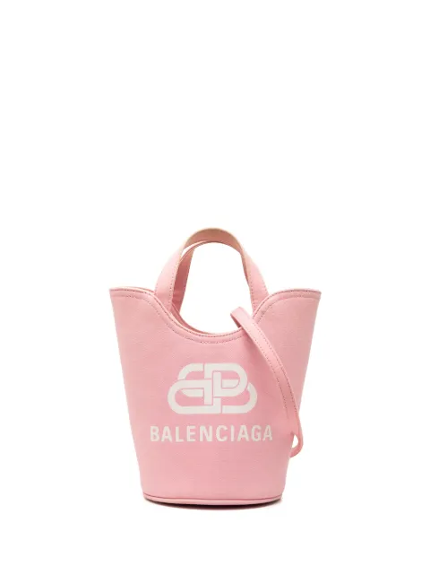Balenciaga Pre-Owned 2021 XS Canvas Wave Bucket Bag satchel Pink G3G2GNZZPZWAECXT