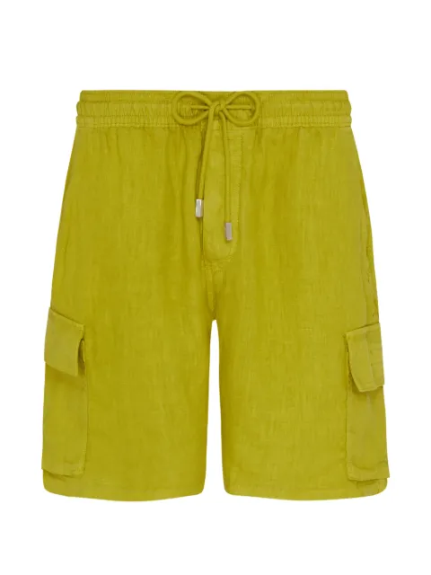 Vilebrequin Baie linen deck shorts Green BAIU3U01