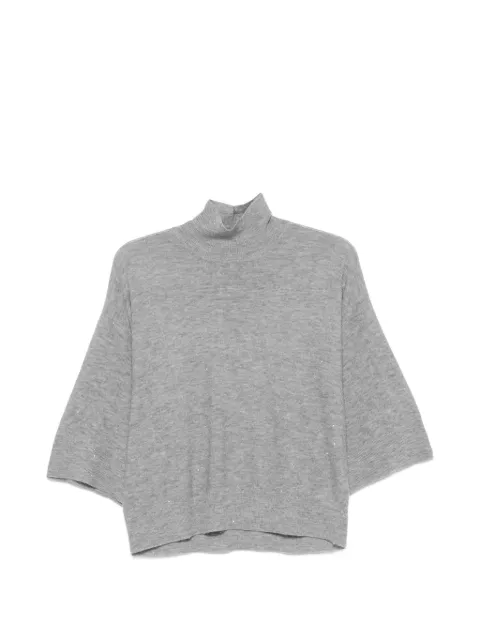Fabiana Filippi sequin-embellished high-neck sweater Grey MAD216F397D722