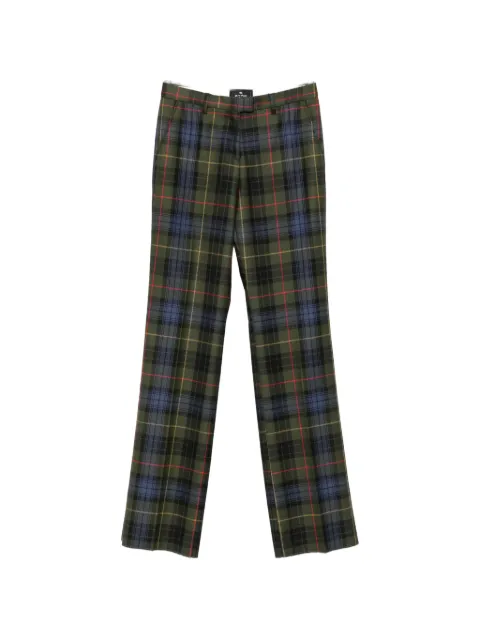 ETRO tartan check-pattern trousers Green WREA000199TQ274