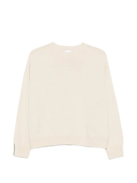 Peserico bead-embellished drop-shoulder knit Neutrals S99984F07K09095