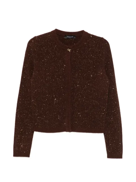 Fabiana Filippi sequin-embellished cardigan Brown MAD216F3790000M327