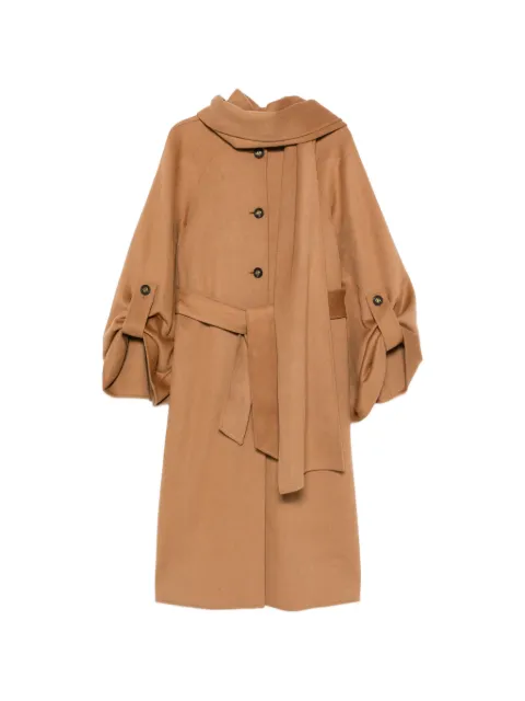 ZIMMERMANN belted scarf-detail coat Neutrals 9289CF261