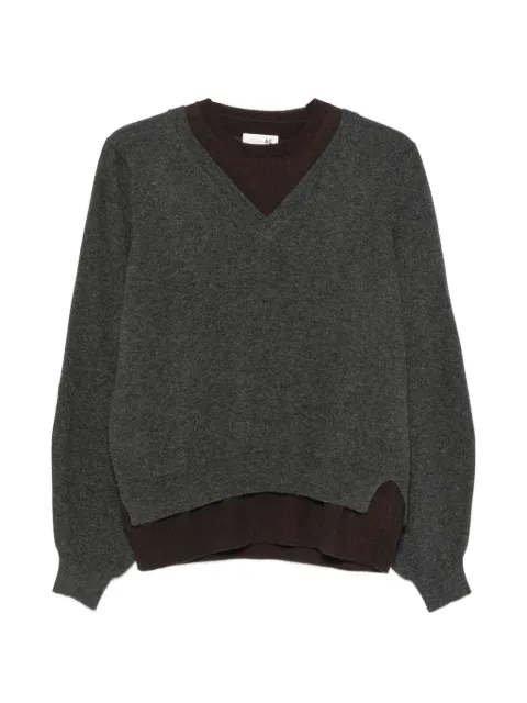 Manzoni 24 layered V-neck sweater Grey 26M1788XBIC
