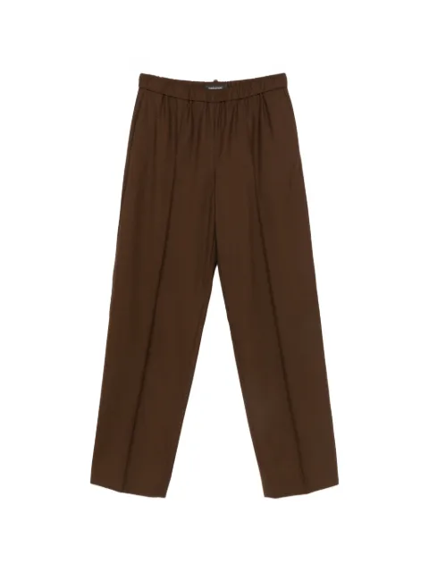Fabiana Filippi elasticated-waist pressed-crease trousers Brown PAD216F322M276