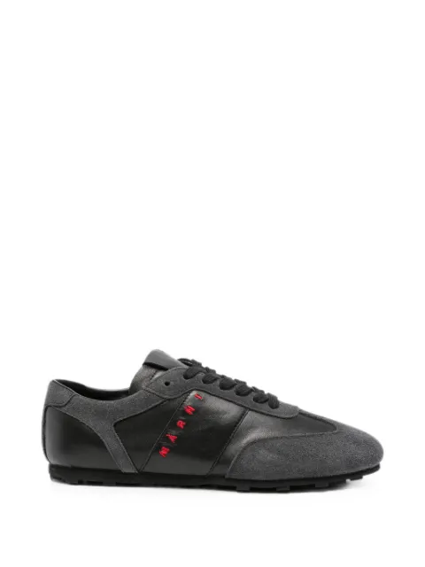 Marni logo-embroidered panelled sneakers Black SNZW020400P1802