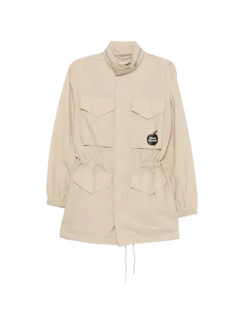 Kenzo Kenzo Sounds logo-print parka coat Neutrals FG62OU1609NV