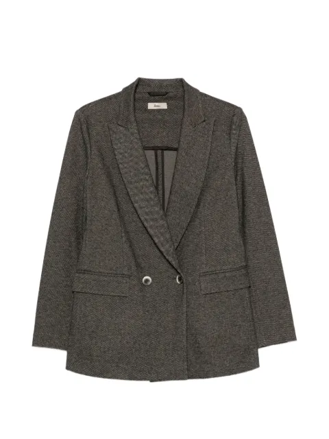 Herno double-breasted notched-lapels blazer Grey JBLZ0002D56047