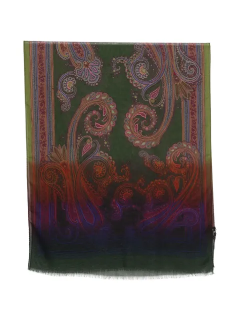 ETRO paisley-print scarf Green WATA0010AK18R