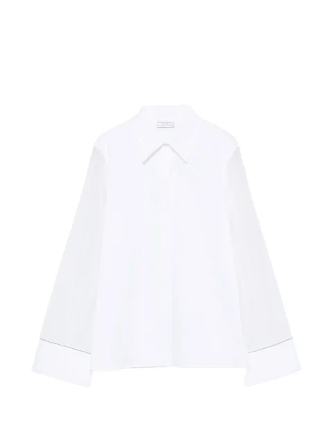 Peserico sheer-sleeves shirt White S06992B8924