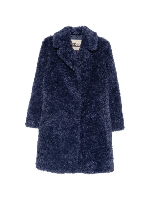 Herno textured-finish notched-lapel coat Blue GC000503D124219244