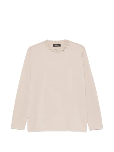 Fabiana Filippi ribbed-neck T-shirt Neutrals JED216F112M331