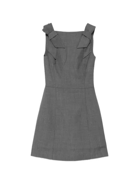 SHUSHU/TONG bow-strap mini dress Grey MWDFDR05FFV456