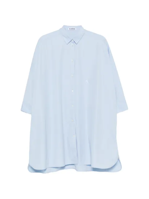 Jil Sander oversized curved-hem shirt Blue J02DL0302J45342