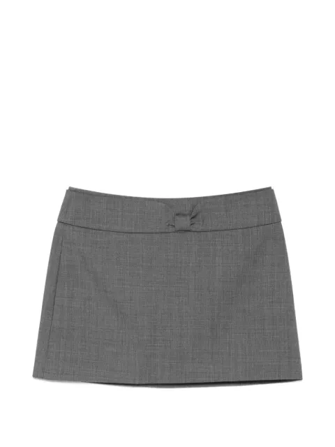 SHUSHU/TONG bow-detail low-waist mini skirt Grey MWDFSK07FFV456