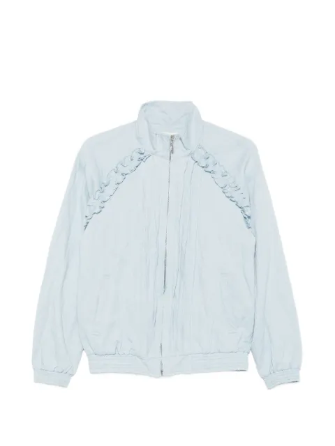 SHUSHU/TONG ruffled crinkle-effect jacket Blue MWDFCO08SHR928