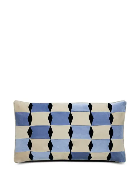 Christina Lundsteen Florence geometric velvet cushion Neutrals 265100410700690