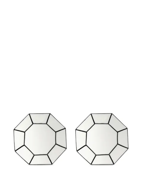 Serax Carte Blanche geometric plates (set of two) White B0126007008